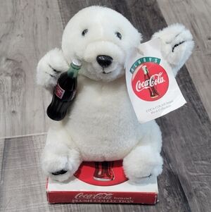 Coca-Cola White Polar Bear with Black Bottle